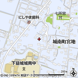 熊本市城南老人福祉センター周辺の地図