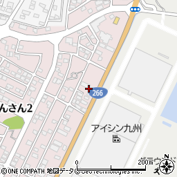 熊本県熊本市南区城南町さんさん1丁目10周辺の地図