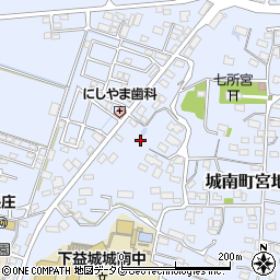 熊本県熊本市南区城南町宮地周辺の地図
