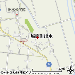 熊本県熊本市南区城南町出水822周辺の地図
