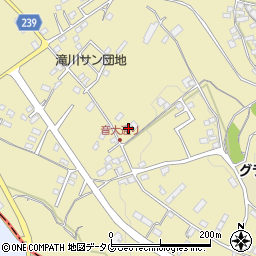熊本県上益城郡御船町滝川1435-3周辺の地図