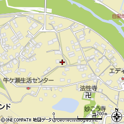 熊本県上益城郡御船町滝川1100周辺の地図