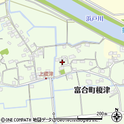 熊本県熊本市南区富合町榎津1366-2周辺の地図