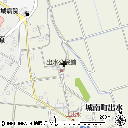 熊本県熊本市南区城南町出水876-2周辺の地図