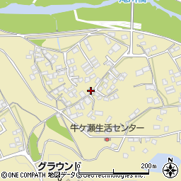 熊本県上益城郡御船町滝川1210周辺の地図