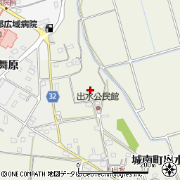 熊本県熊本市南区城南町出水873周辺の地図