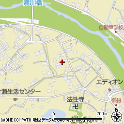 熊本県上益城郡御船町滝川899周辺の地図