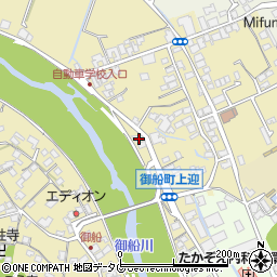 熊本県上益城郡御船町滝川72-1周辺の地図