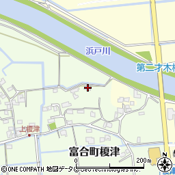熊本県熊本市南区富合町榎津1381-3周辺の地図
