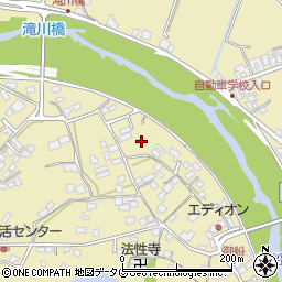 熊本県上益城郡御船町滝川903周辺の地図