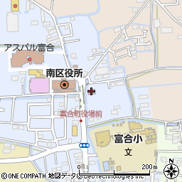 熊本市富合地域コミュニティセンター周辺の地図