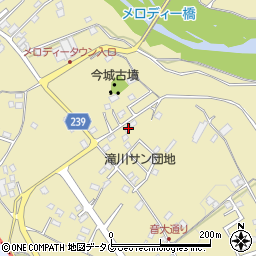 熊本県上益城郡御船町滝川1387-2周辺の地図