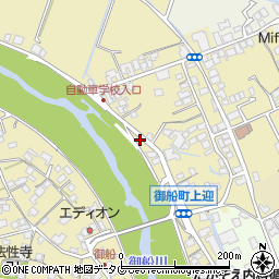 熊本県上益城郡御船町滝川76周辺の地図