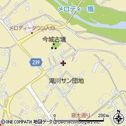 熊本県上益城郡御船町滝川1387-6周辺の地図