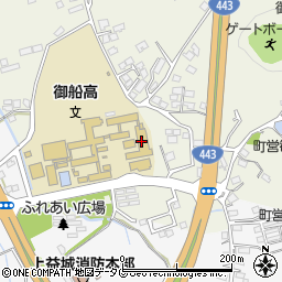熊本県立御船高等学校周辺の地図