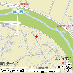 熊本県上益城郡御船町滝川893周辺の地図