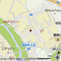 熊本県上益城郡御船町滝川89-1周辺の地図