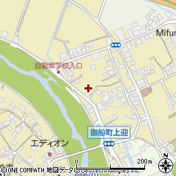 熊本県上益城郡御船町滝川128周辺の地図