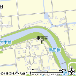 熊本県熊本市南区城南町島田周辺の地図