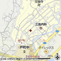 上戸町下の区公民館周辺の地図