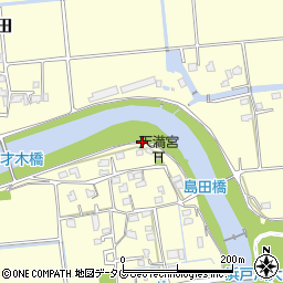 熊本県熊本市南区城南町島田周辺の地図