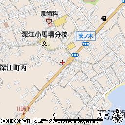 ＥＮＥＯＳ深江ＳＳ周辺の地図