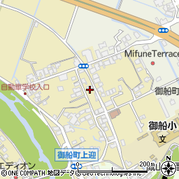 熊本県上益城郡御船町滝川119-2周辺の地図