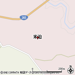 熊本県上益城郡山都町米迫周辺の地図