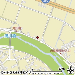 熊本県上益城郡御船町滝川163-1周辺の地図