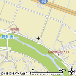 熊本県上益城郡御船町滝川162-3周辺の地図