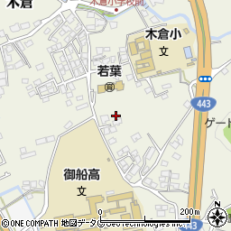 熊本県上益城郡御船町木倉1414周辺の地図