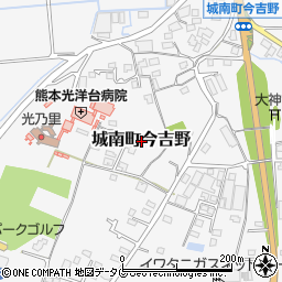 熊本県熊本市南区城南町今吉野周辺の地図