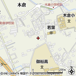 熊本県上益城郡御船町木倉1075周辺の地図
