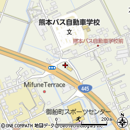 熊本県上益城郡御船町木倉1128周辺の地図
