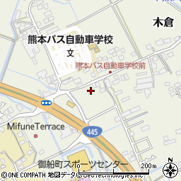 熊本県上益城郡御船町木倉1125周辺の地図