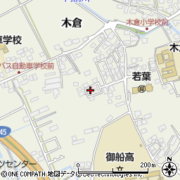 熊本県上益城郡御船町木倉1069周辺の地図