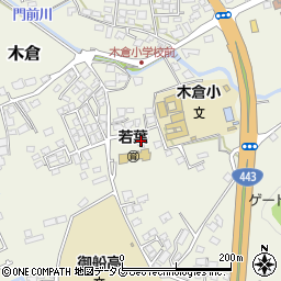 熊本県上益城郡御船町木倉1421周辺の地図