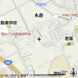熊本県上益城郡御船町木倉1052周辺の地図