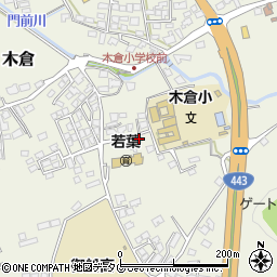 熊本県上益城郡御船町木倉1422周辺の地図