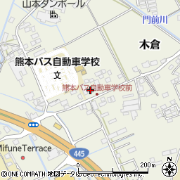 熊本県上益城郡御船町木倉227周辺の地図