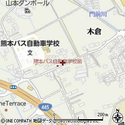 熊本県上益城郡御船町木倉233周辺の地図