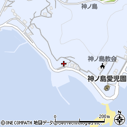 神ノ島修道院周辺の地図