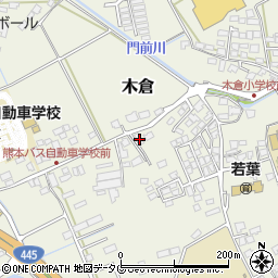 熊本県上益城郡御船町木倉1058周辺の地図