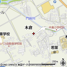 熊本県上益城郡御船町木倉285周辺の地図