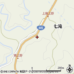 熊本県上益城郡御船町七滝1467周辺の地図