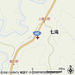 熊本県上益城郡御船町七滝1470周辺の地図