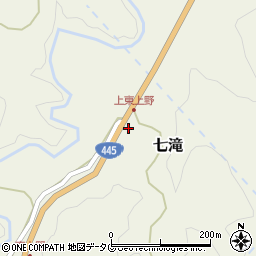 熊本県上益城郡御船町七滝1175周辺の地図