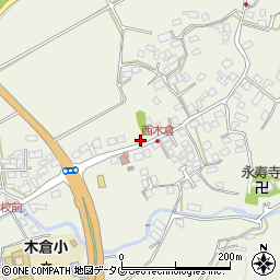 熊本県上益城郡御船町木倉552周辺の地図