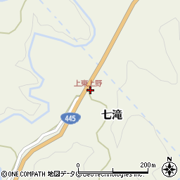 熊本県上益城郡御船町七滝1399周辺の地図