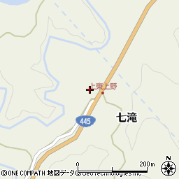熊本県上益城郡御船町七滝1840周辺の地図